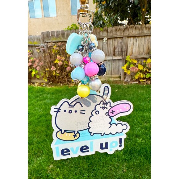 Gaming Pusheen Cat Acrylic Keychain Purse Bag Charm - Picture 2 of 8